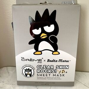 The Creme Shop DETOX ROCKS SHEET MASK BADTZ-MARU Black Mud Charcoal Deep Cleanse